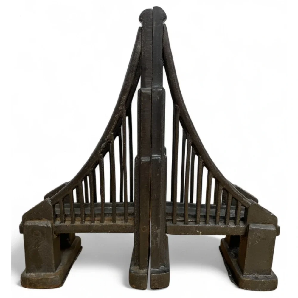 Golden Gate Bridge Cast Iron Bookends Pair Restoration Hardware Book Ends